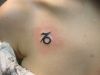 capricorn symbol tattoo on chest